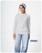 بلوز یقه ایستاده کبریتی کد 00201150 - Image 4