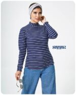 بلوز یقه ایستاده کبریتی کد 00201150 - Image 6