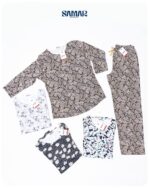 ست استین سه ربع و شلوار تمام چاپ کد 00201047 - Image 5